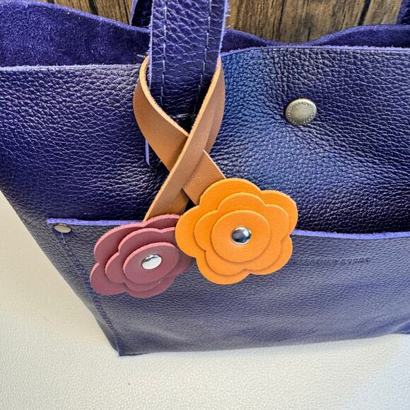 Flower Purse Charm Fall Bag Charm Neutral Purse Flair NEW FAST SHIP - Picture 4 of 7